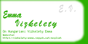 emma vizkelety business card